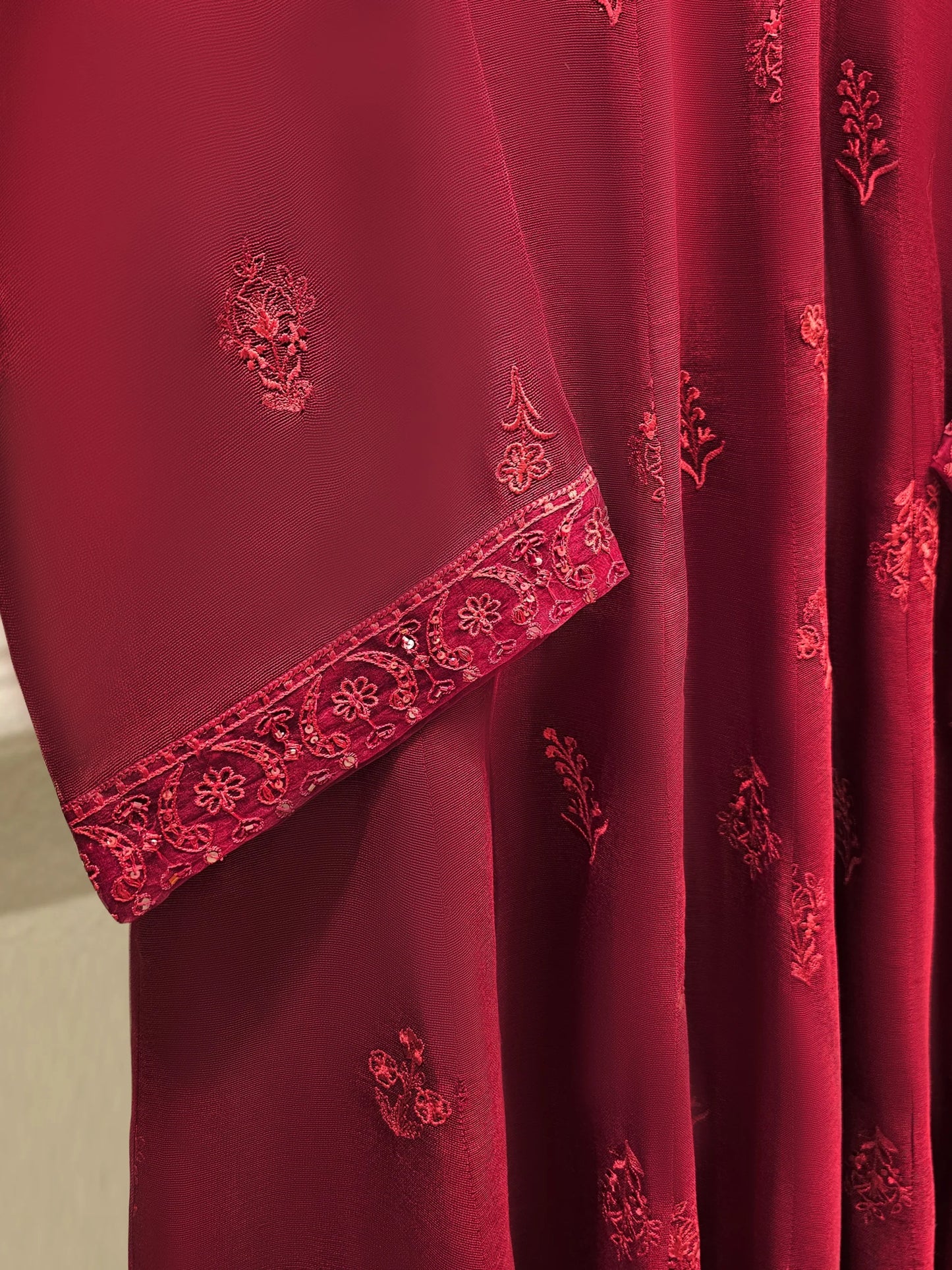 Aghanoor Embroidered Cotton Net Frock Style 3 Piece Suit