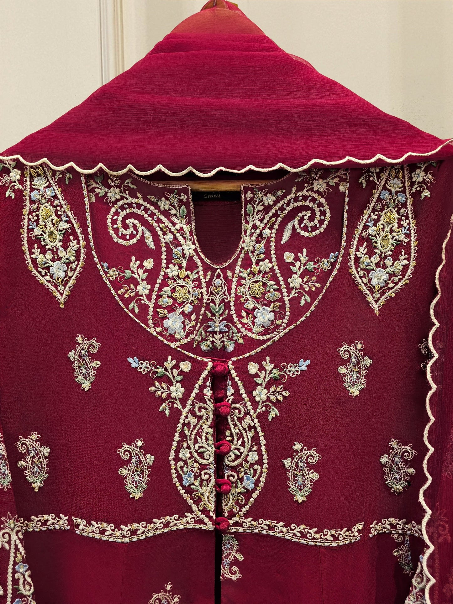 Aghanoor Embroidered Chiffon Frock Style 3 Piece Suit