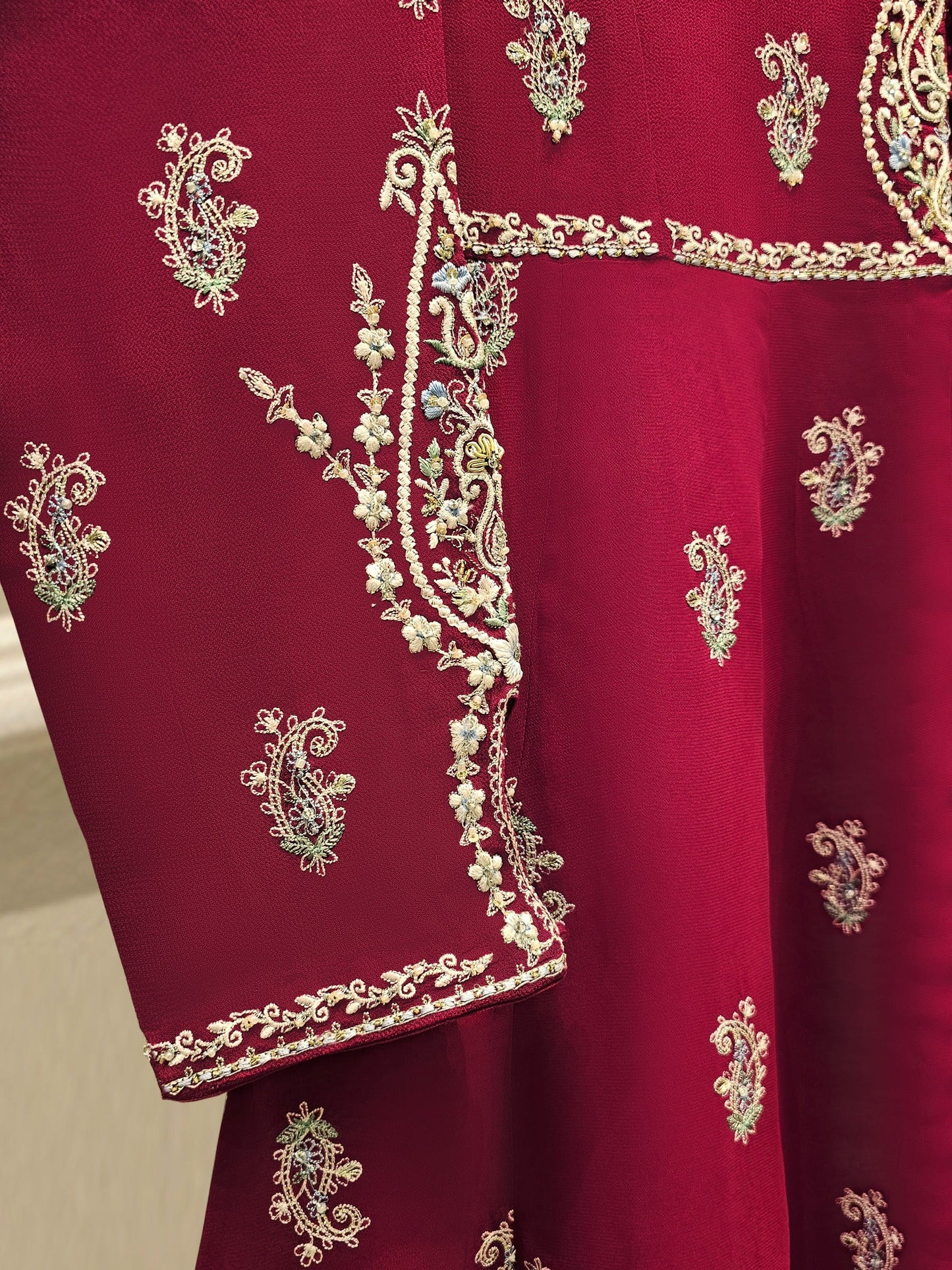 Aghanoor Embroidered Chiffon Frock Style 3 Piece Suit