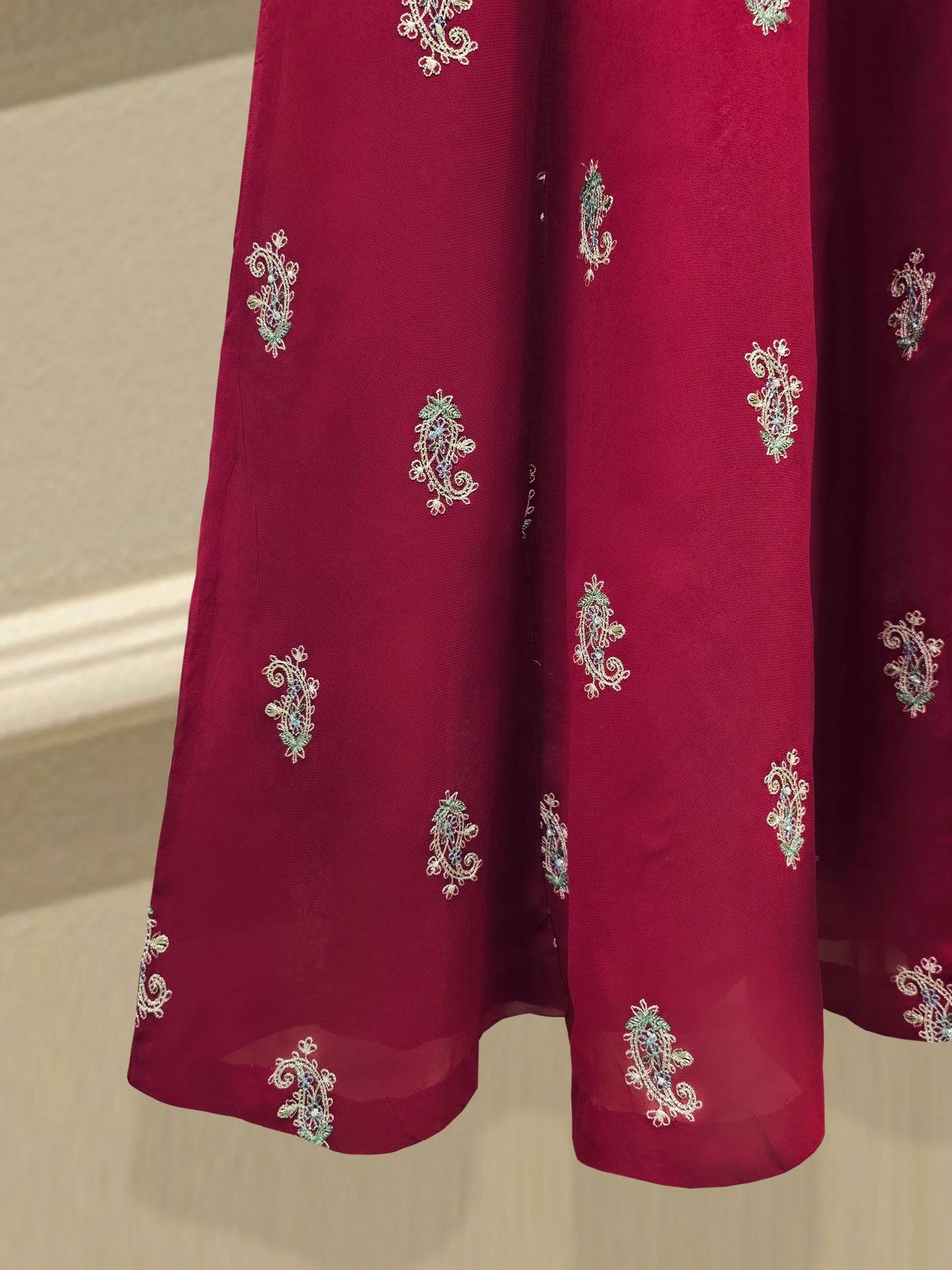 Aghanoor Embroidered Chiffon Frock Style 3 Piece Suit
