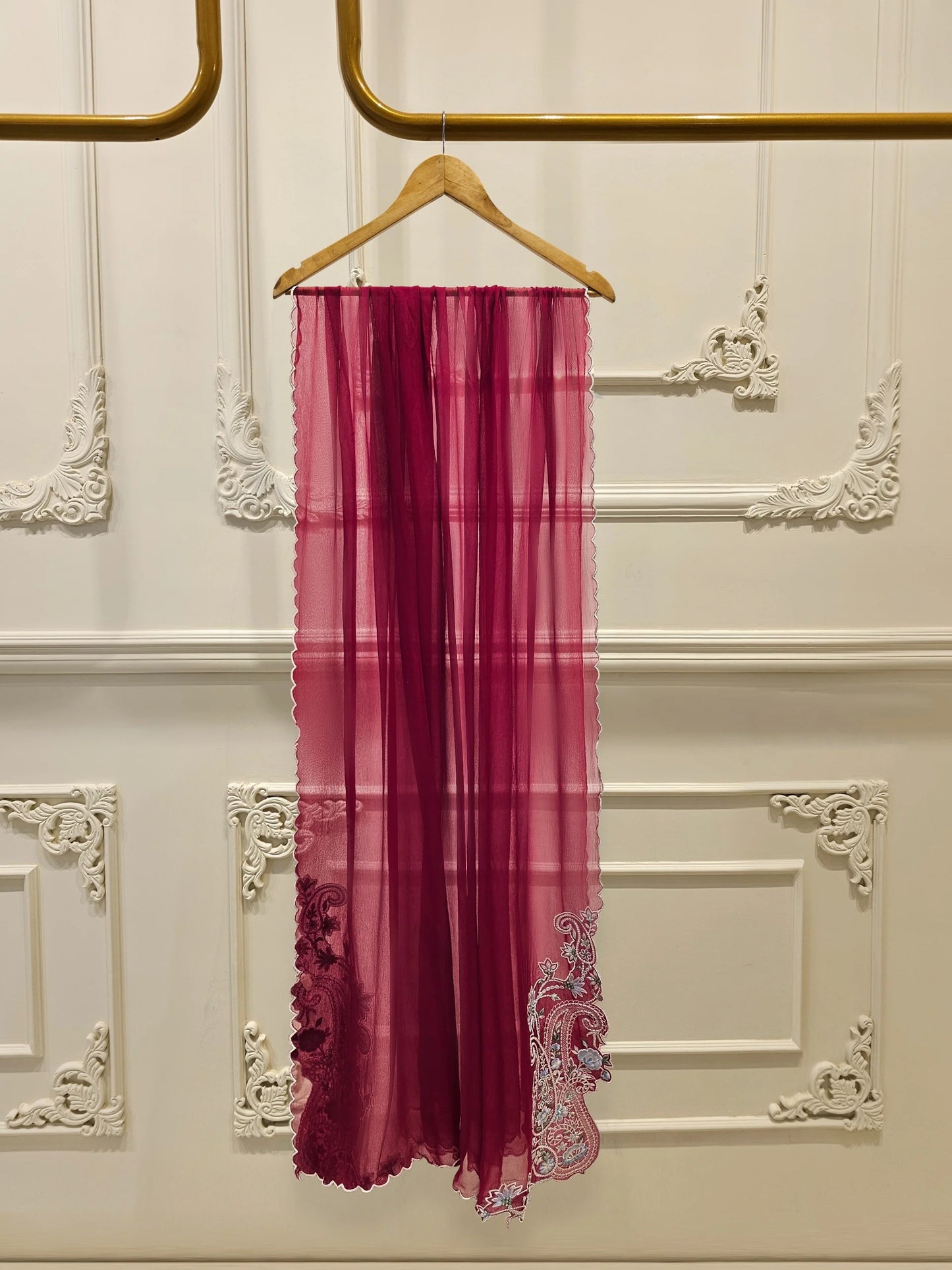 Aghanoor Embroidered Chiffon Frock Style 3 Piece Suit