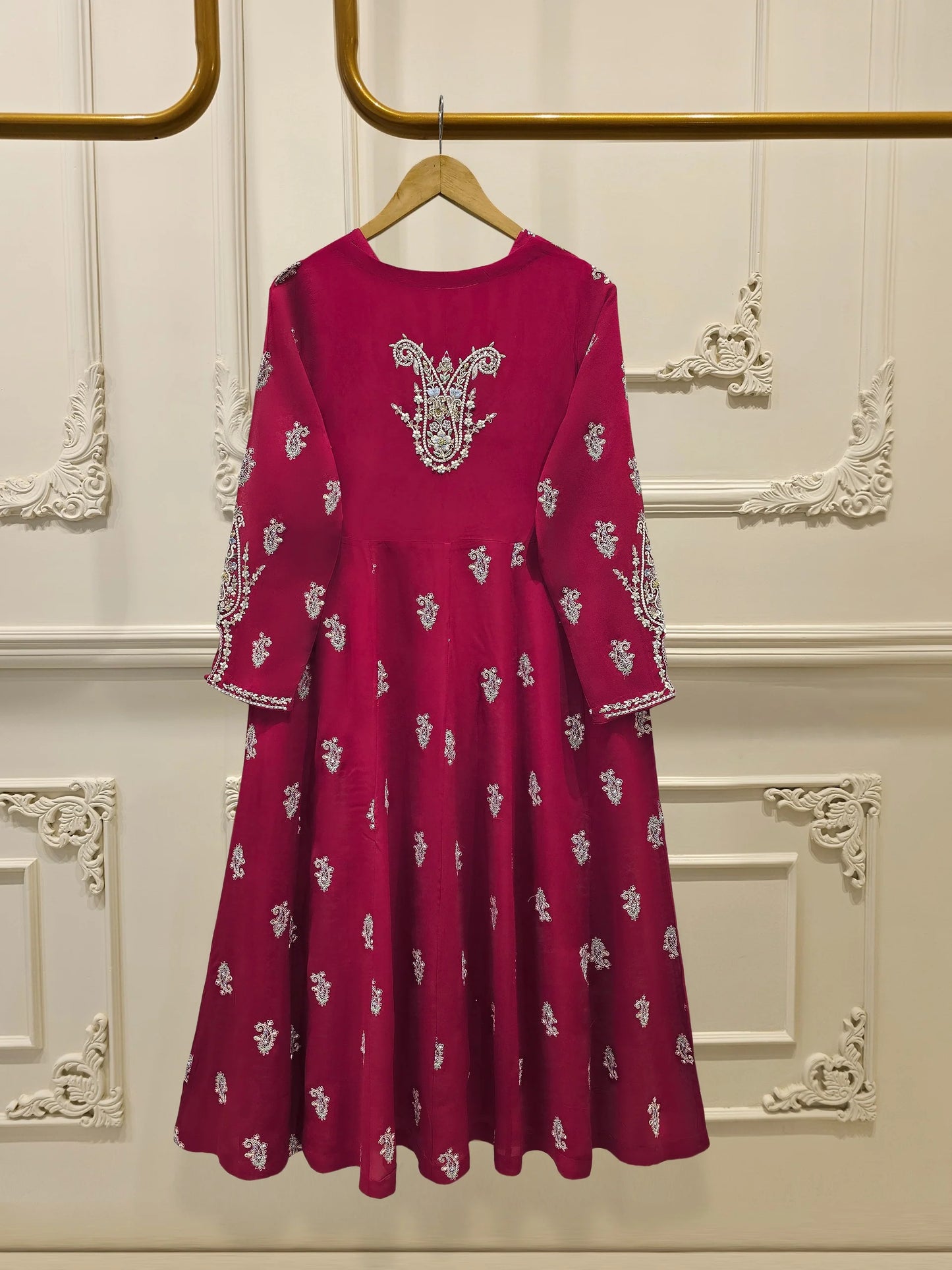 Aghanoor Embroidered Chiffon Frock Style 3 Piece Suit