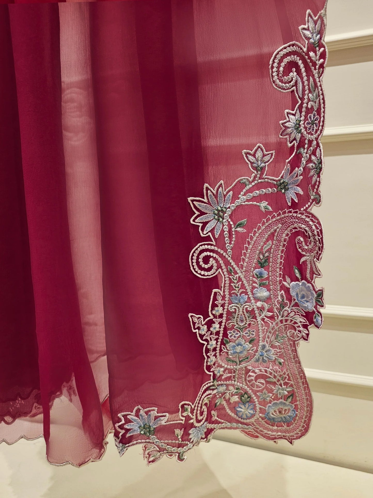Aghanoor Embroidered Chiffon Frock Style 3 Piece Suit