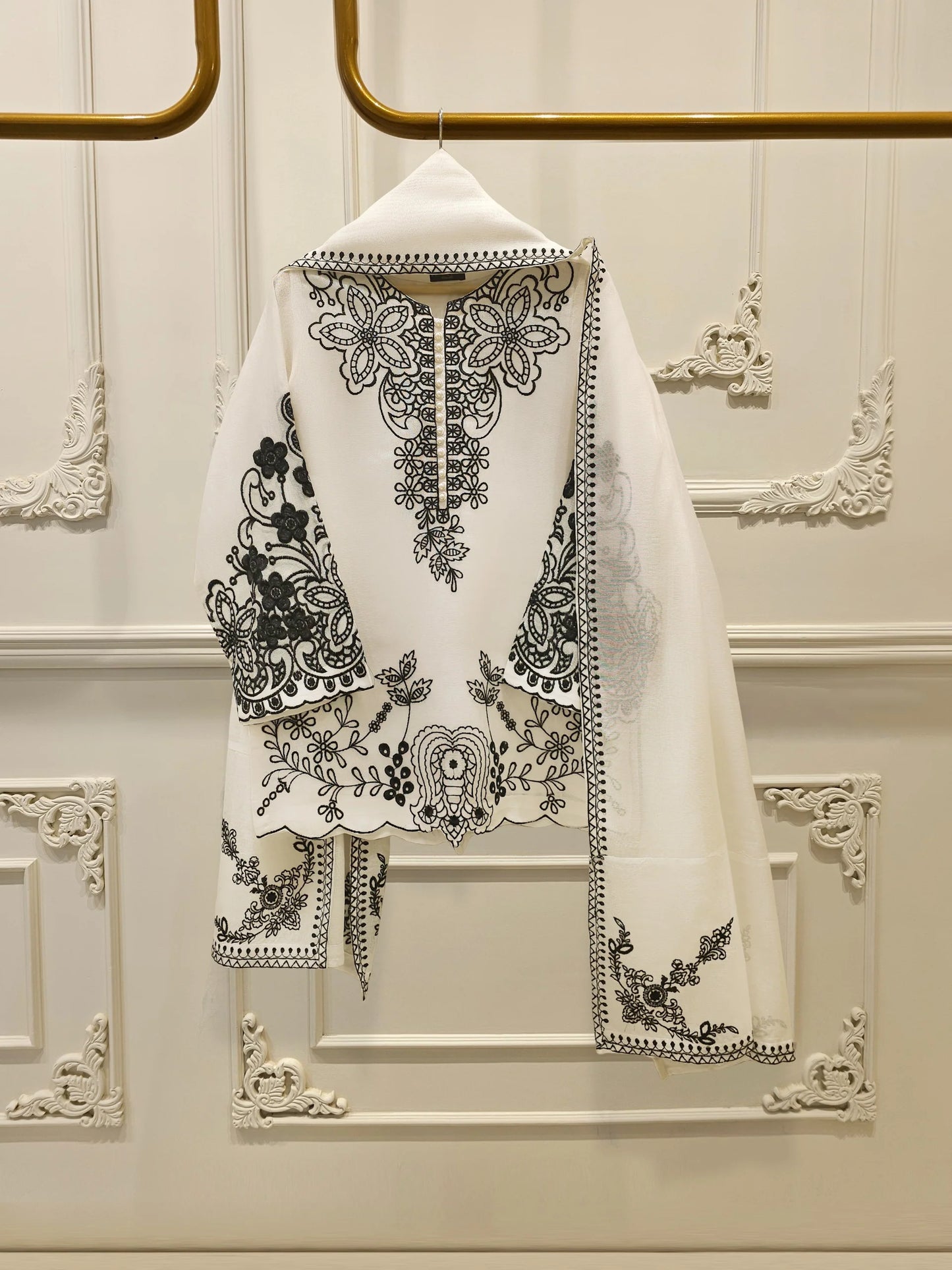 AGHANOOR 3 PIECE COTTON NET SUIT