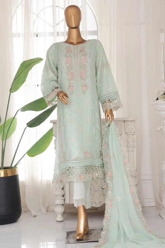 Bin Saeed Embroidered Chiffon 3 Piece