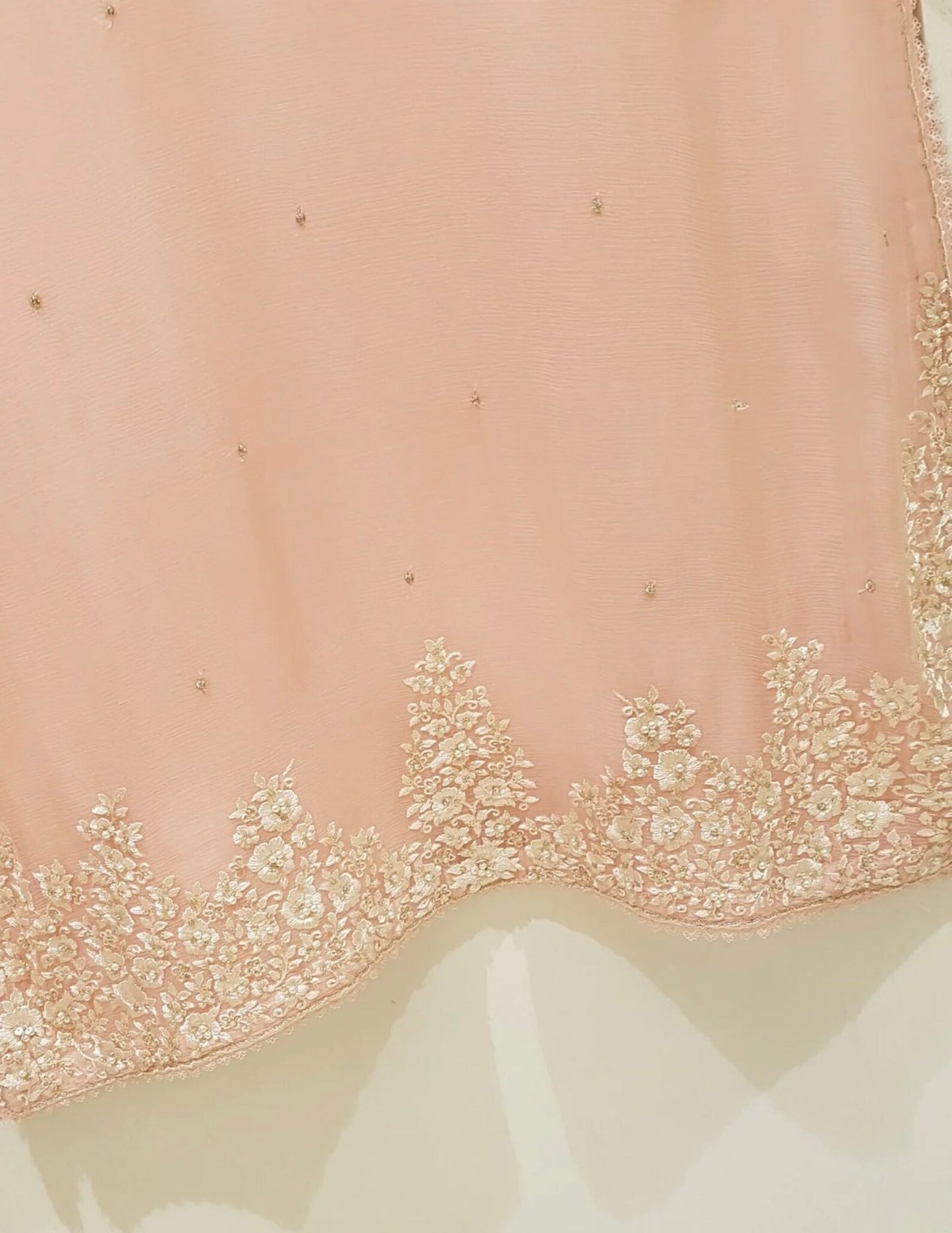 AGHANOOR TWO PIECE 100% PURE CHIFFON EMBROIDERED SHIRT WITH DUPATTA
