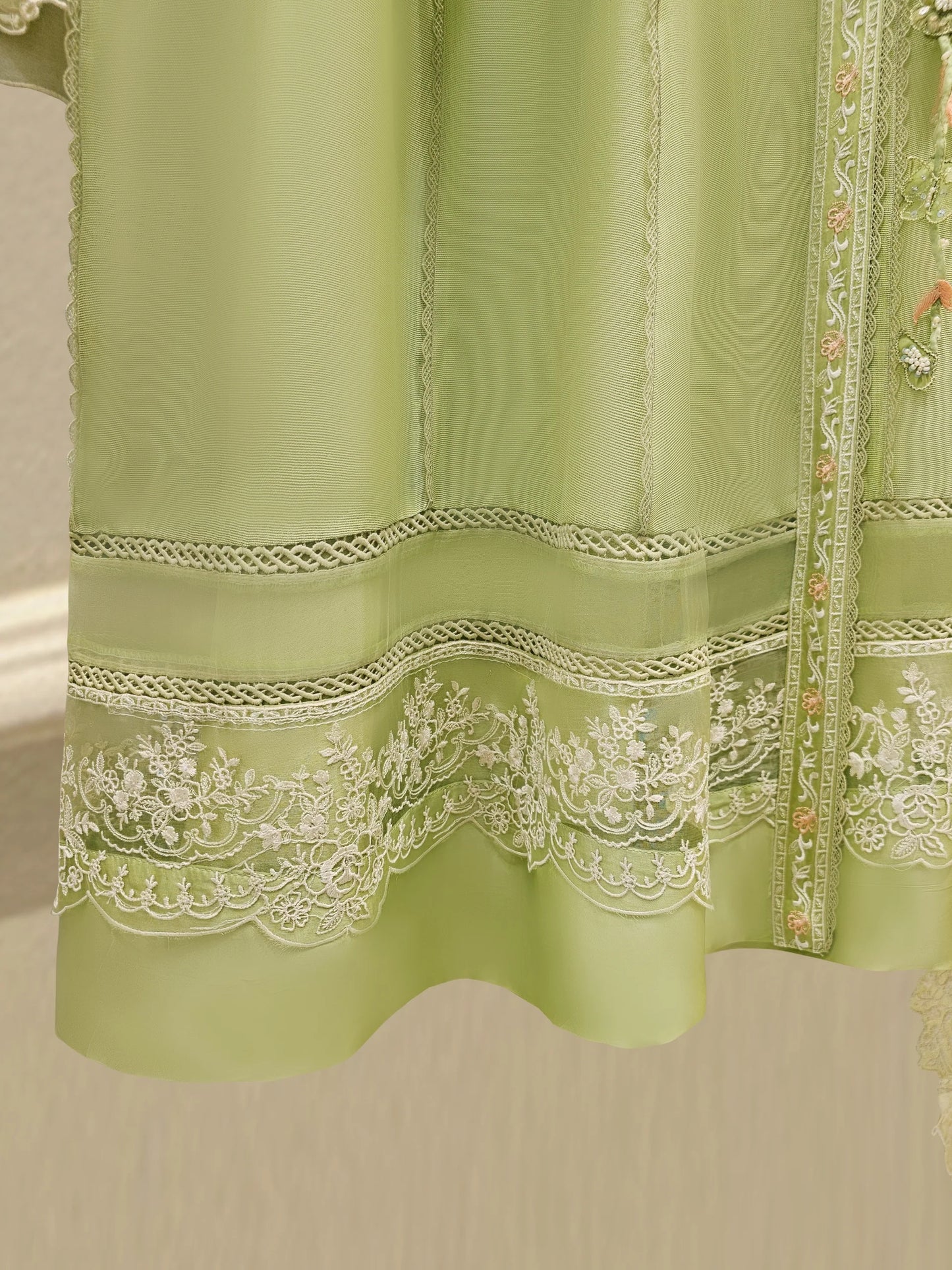 Aghanoor Embroidered Cotton Net Frock Style 3 Piece Suit