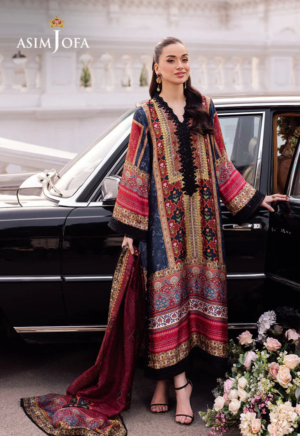 Asim Jofa Embroidered 3 Piece Suit