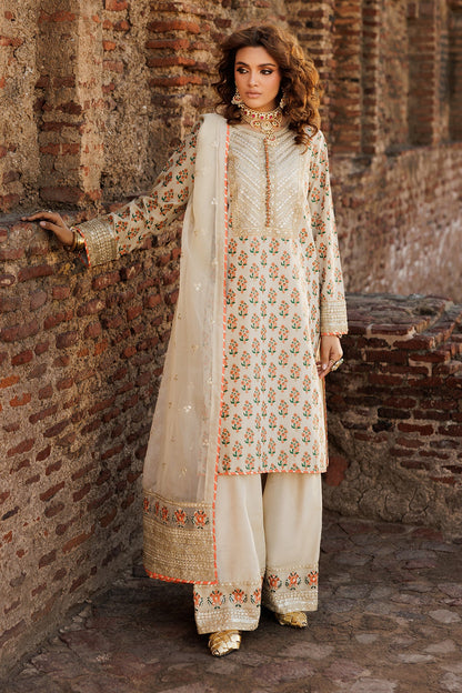 Charizma Embroidered Raw Silk 3 Piece Suit