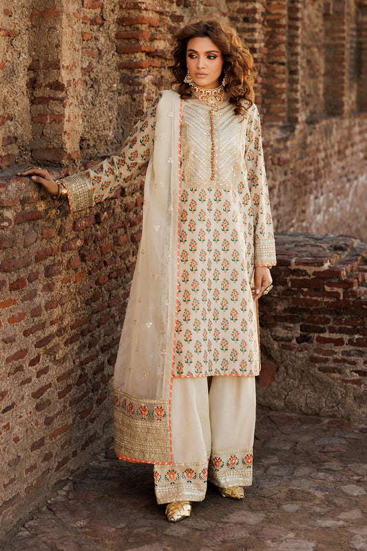 Charizma Embroidered Raw Silk 3 Piece Suit