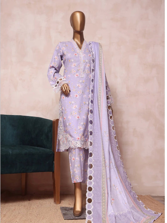 Sadabahar Cutwork & Embroidered 3 Piece Suit