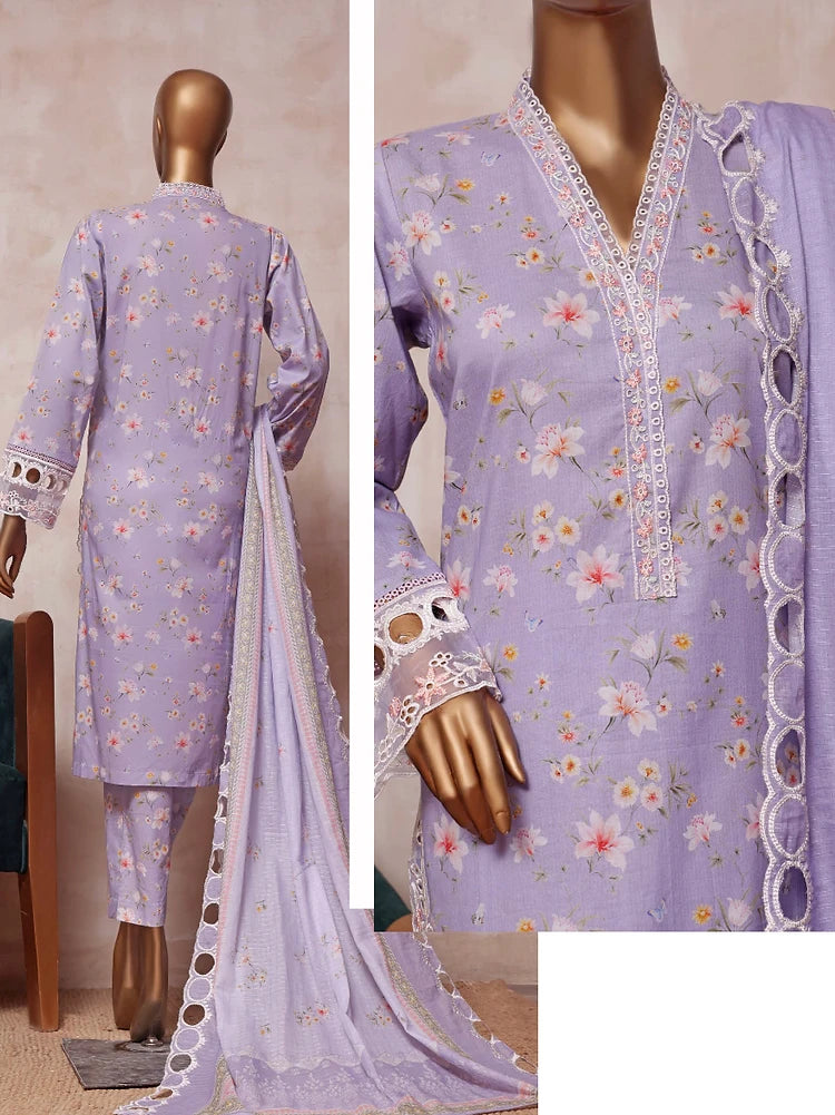 Sadabahar Cutwork & Embroidered 3 Piece Suit