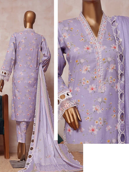 Sadabahar Cutwork & Embroidered 3 Piece Suit