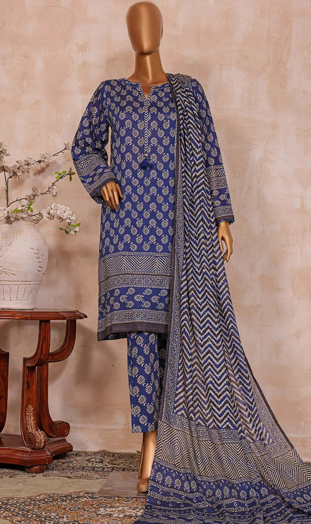 Sadabahar Stitched Printed Lawn 3 Piece Suit