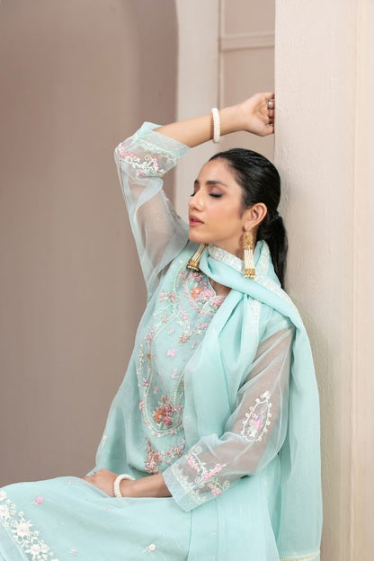 Tawakkal Stitched Embroidered Fancy Organza 3 Piece Suit