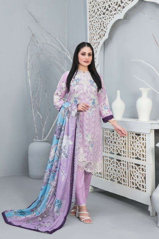 Tawakkal Chikankari Embroidered Lawn 3 Piece