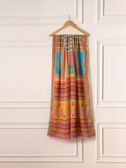 AGHANOOR TWO EMBROIDERED KARANDI SHIRT WITH DUPATTA