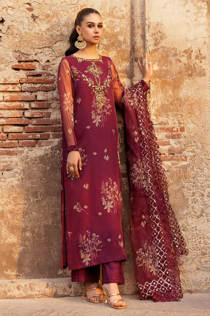 Charizma Mi Amor Embroidered Organza 3 Piece Suit