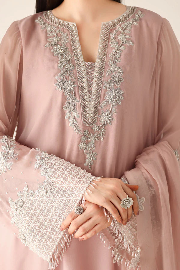 Baroque Luxury Pret Embroidered Chiffon 3 Piece