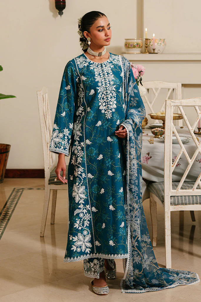 Ice Bloom by Cross Stitch - Premium Embroidered Lawn with Chiffon Dupatta