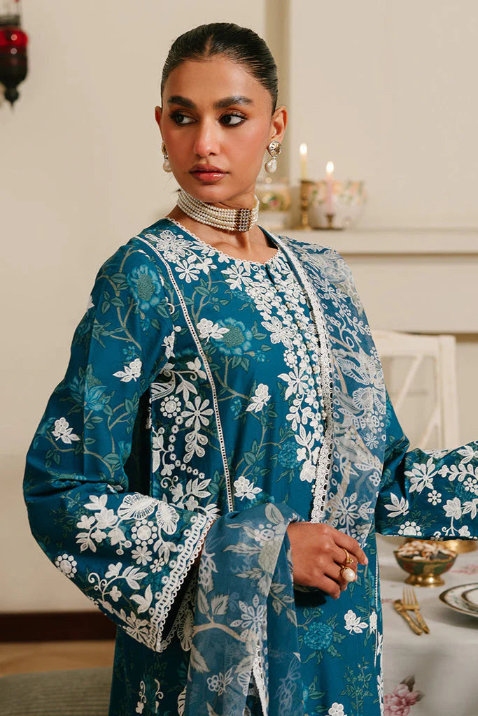 Ice Bloom by Cross Stitch - Premium Embroidered Lawn with Chiffon Dupatta