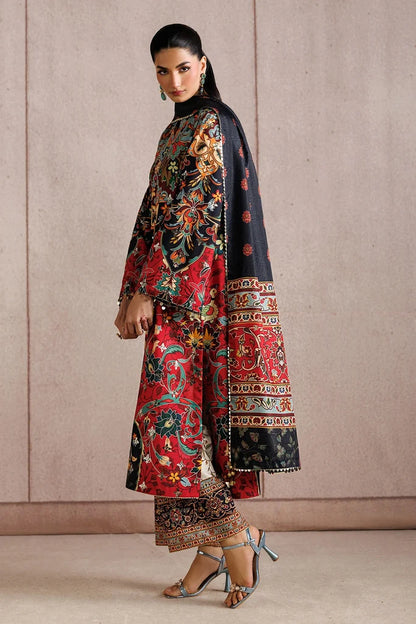 Jazmin Premium Embroidered Raw Silk 3 Piece Suit-UR 7083