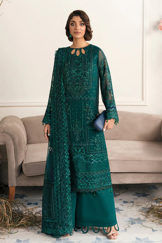 Nureh Luxury Chiffon Embroidered 3 Piece Suit