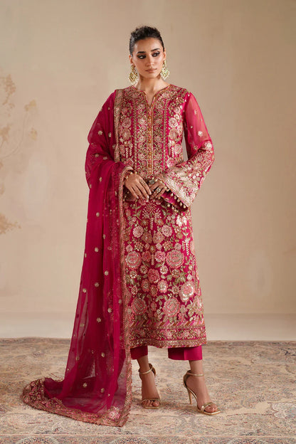 Baroque Wedding Formals: Luxury Embroidered Chiffon 3 Piece
