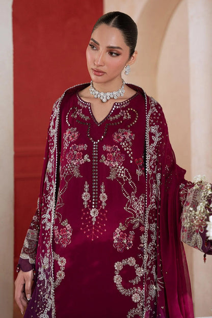 NUREH AMAYA LUXURY EMBROIDERED CHIFFON 3 PIECE-FESTIVE COLLECTION