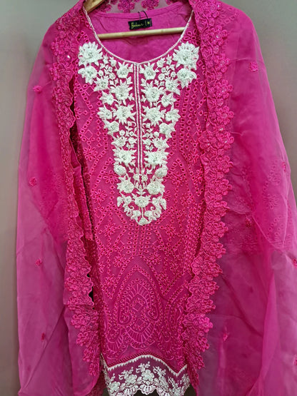 Organza Embroidered 3 Piece Suit