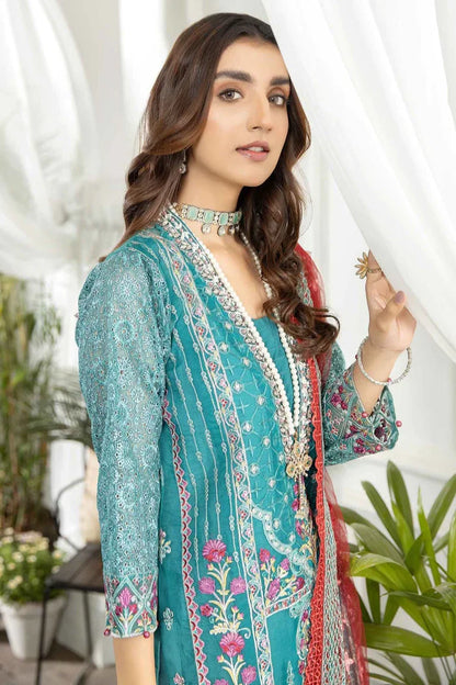 Adans Libas Organza Embroidered 3 Piece Suit