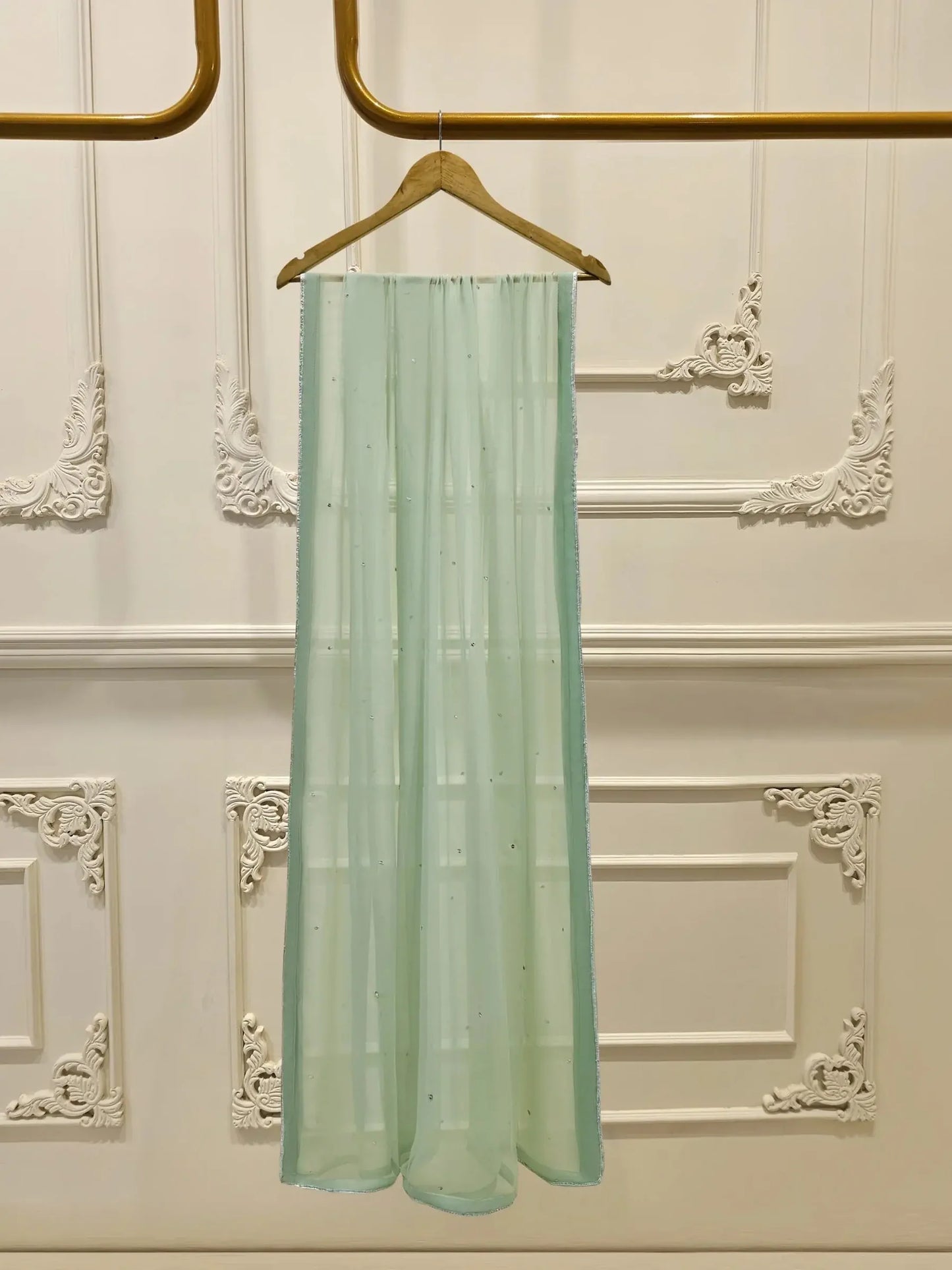 AGHANOOR COTTON NET EMB SUIT WITH CHIFFON DUPATTA