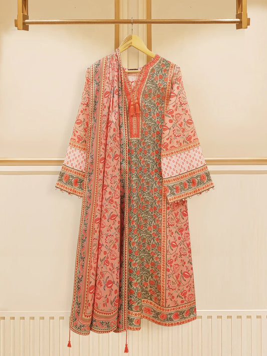 AGHANOOR 2 PIECE DIGITAL PRINTED LAWN SHIRT WITH DUPATTA