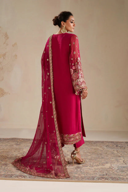Baroque Wedding Formals: Luxury Embroidered Chiffon 3 Piece