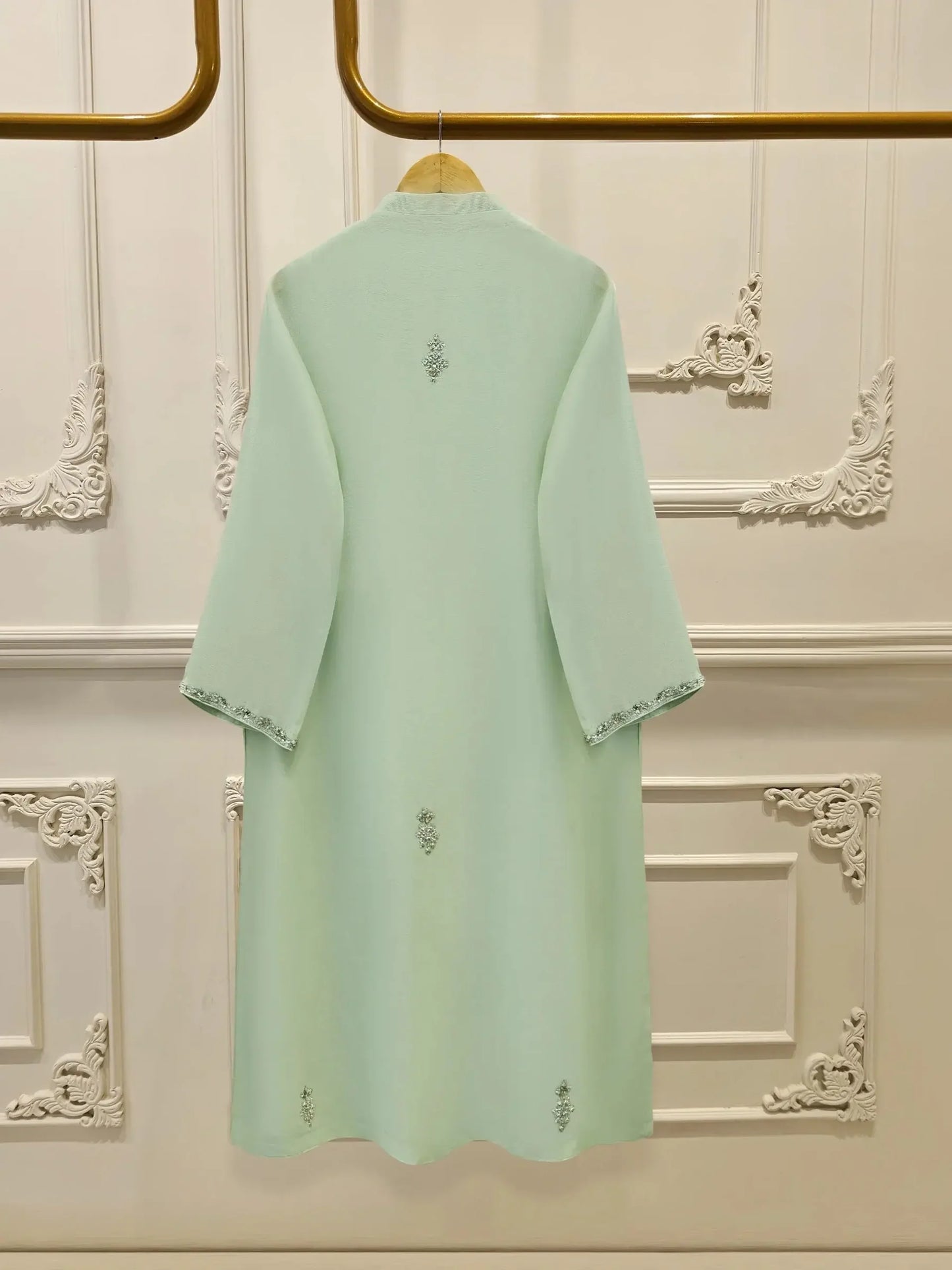 AGHANOOR COTTON NET EMB SUIT WITH CHIFFON DUPATTA