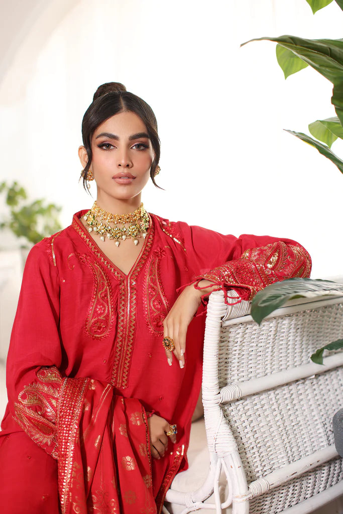 Charizma Embroidered Silk Jacquard 3 Piece Suit