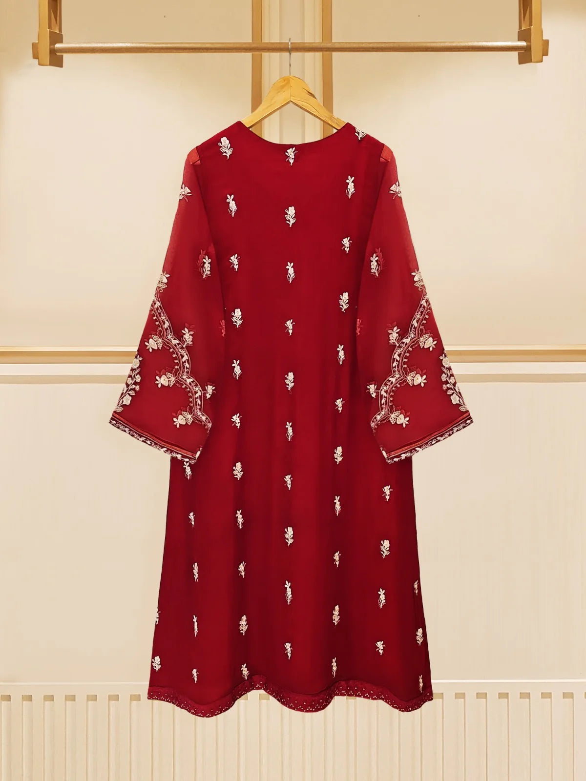 Aghanoor Pure Heavily Embroidered Chiffon 3 Piece Suit