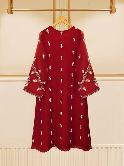 Aghanoor Pure Heavily Embroidered Chiffon 3 Piece Suit