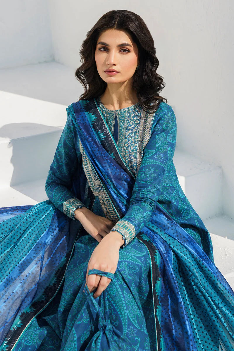 Jazmin Premium Embroidered Lawn 3 Piece Suit