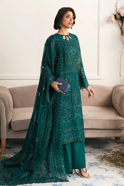 Nureh Luxury Chiffon Embroidered 3 Piece Suit