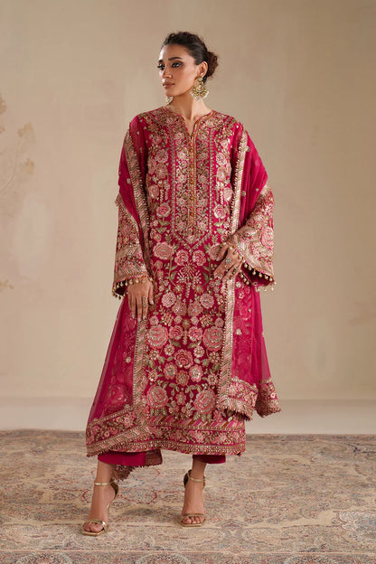 Baroque Wedding Formals: Luxury Embroidered Chiffon 3 Piece