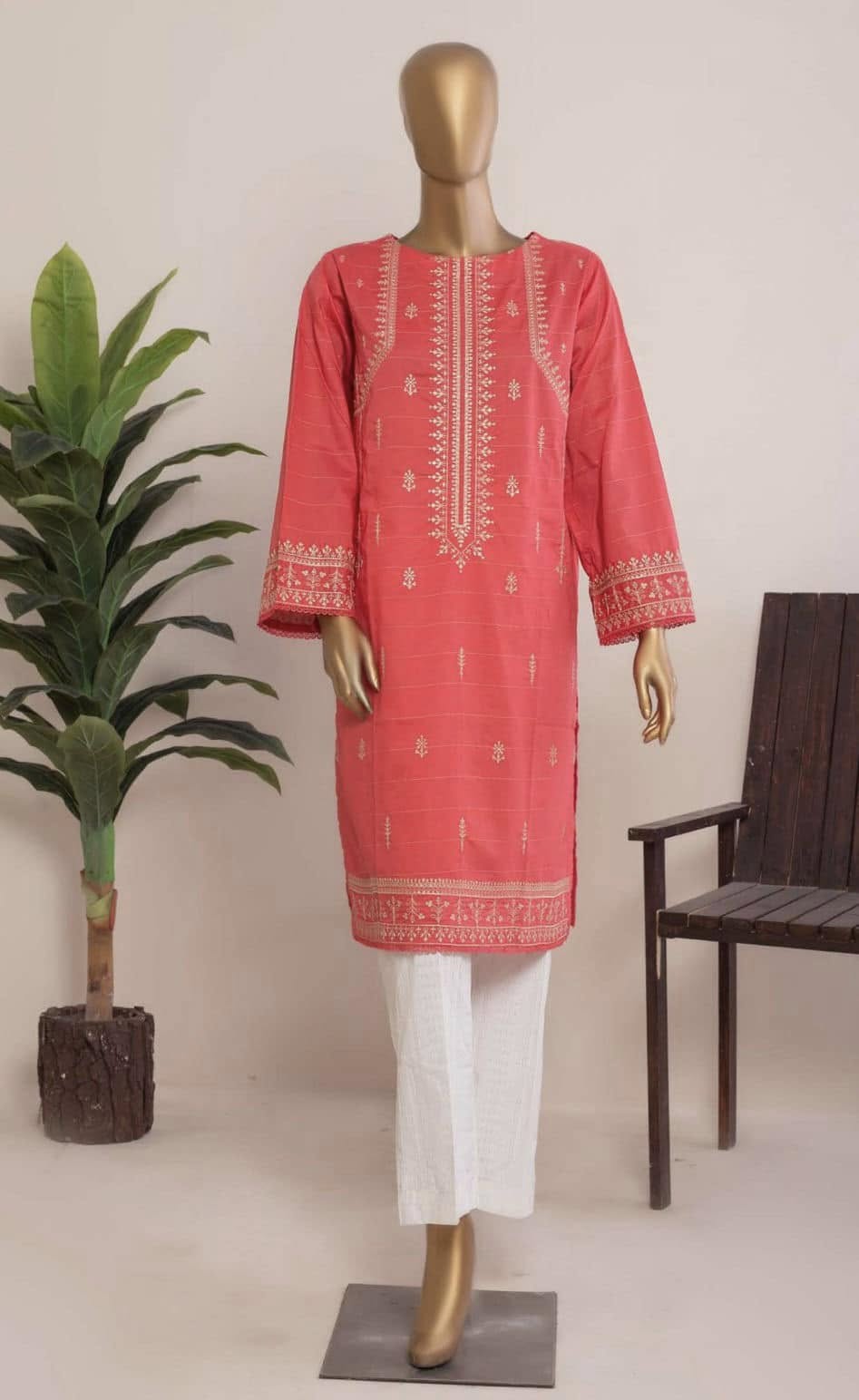 BIN SAAED COTTON EMBROIDERED SHIRT