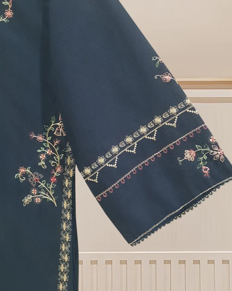 AGHANOOR JACQUARD LAWN EMBROIDERED SHIRT
