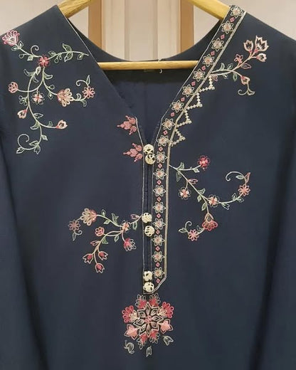 AGHANOOR JACQUARD LAWN EMBROIDERED SHIRT