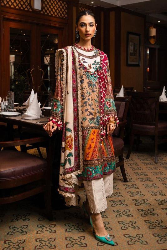 Sana Safinaz Printed Linen 3 Piece