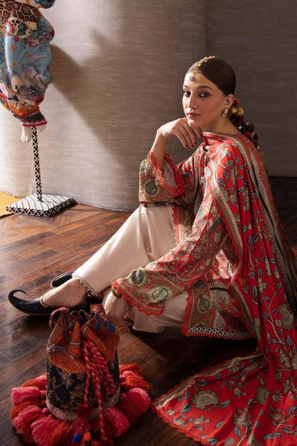Sana Safinaz Printed Linen Shirt & Dupatta