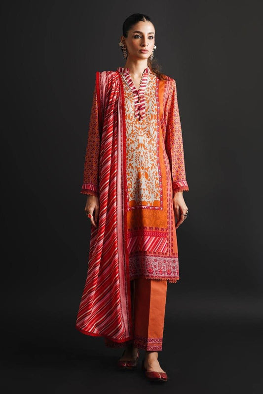 Sana Safinaz Printed Linen Shirt & Dupatta