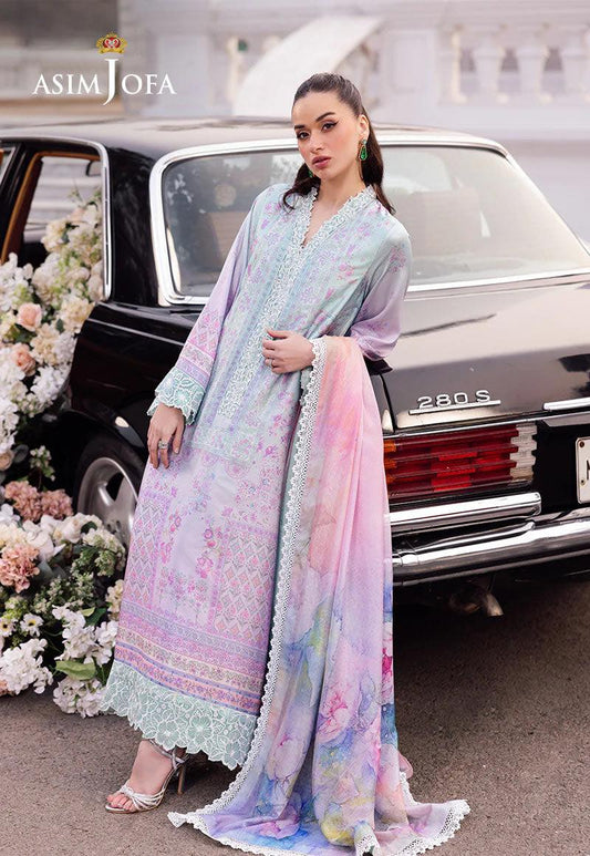Asim Jofa Embroidered 3 Piece Suit