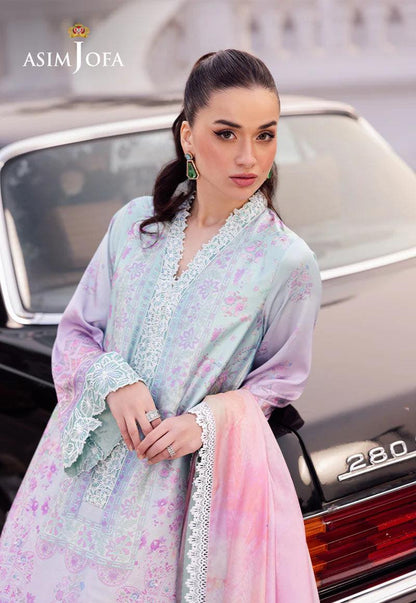 Asim Jofa Embroidered 3 Piece Suit