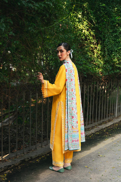 AGHANOOR PIMA COTTON CHIKANKARI EMBROIDERED SHIRT & DUPATTA